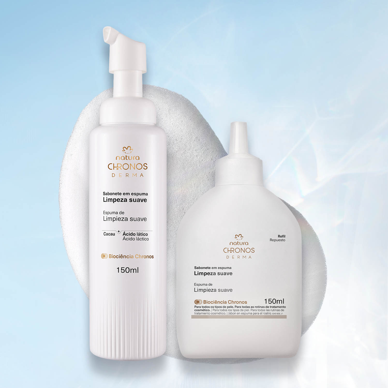 Kit Sabonete em Espuma com Refil Chronos Derma
