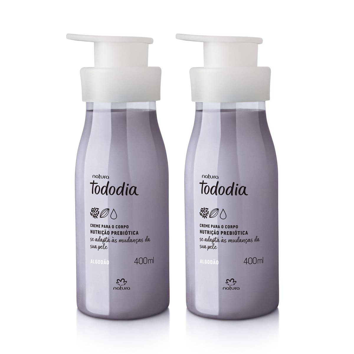 Kit Creme Desodorante Nutritivo Para o Corpo Tododia Algodão (2 unidades)