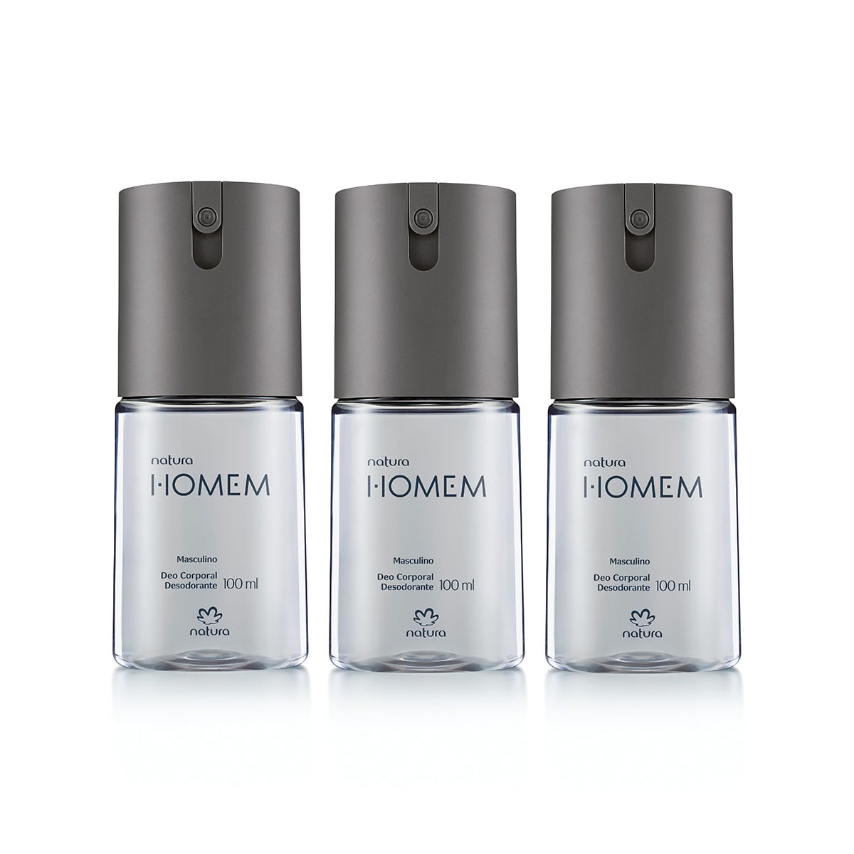 Kit Desodorante Corporal Masculino Natura Homem 3 produtos de 100 ml
  