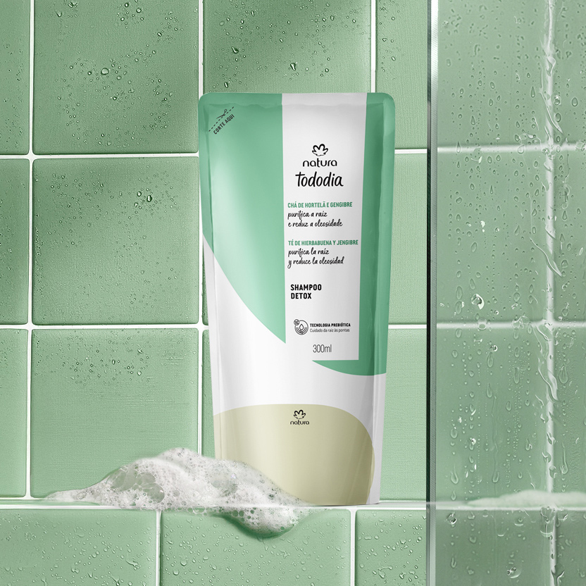 Refil Shampoo Detox Tododia Chá de Hortelã e Gengibre