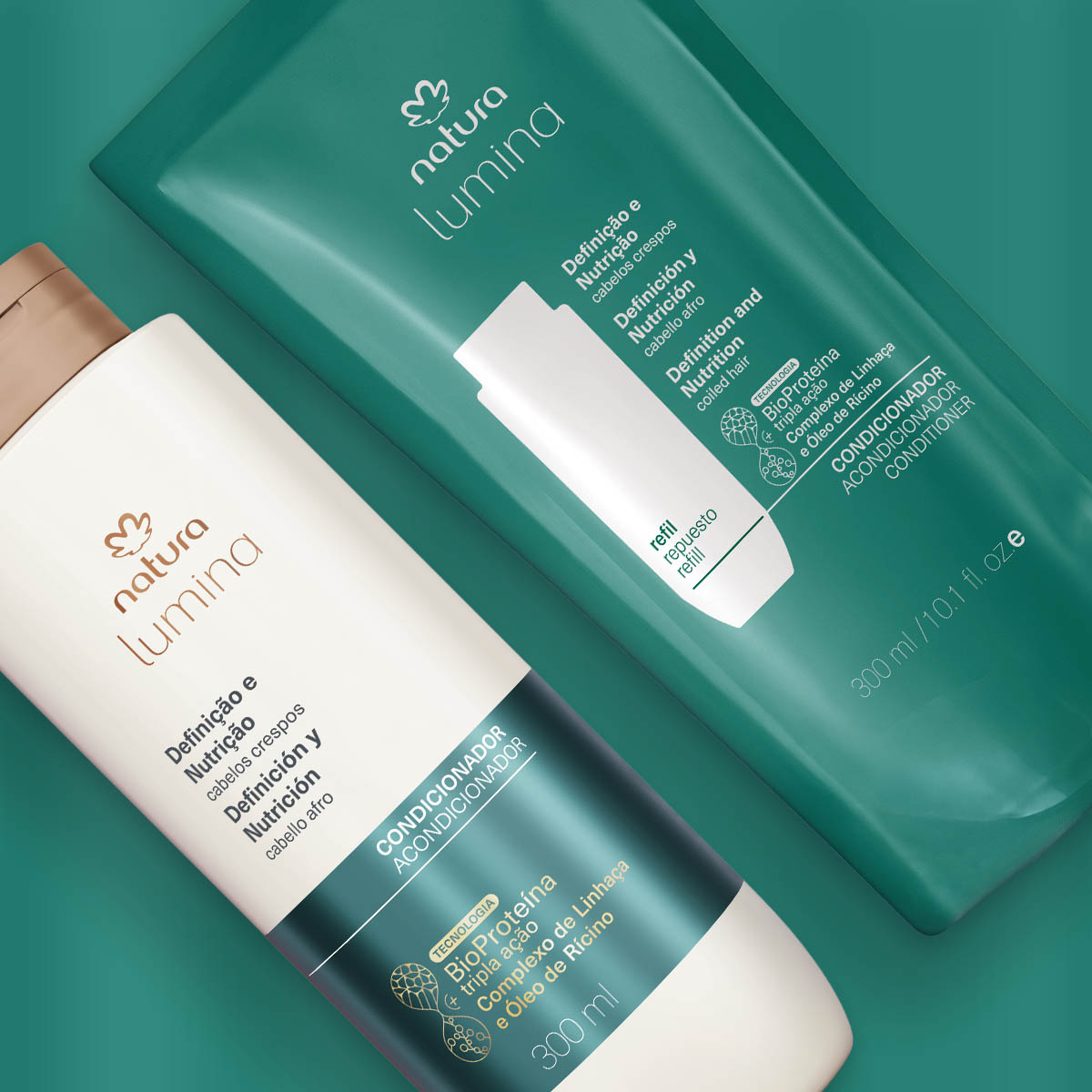 Kit Condicionador com Refil Lumina Definição e Nutrição para Cabelos Crespos