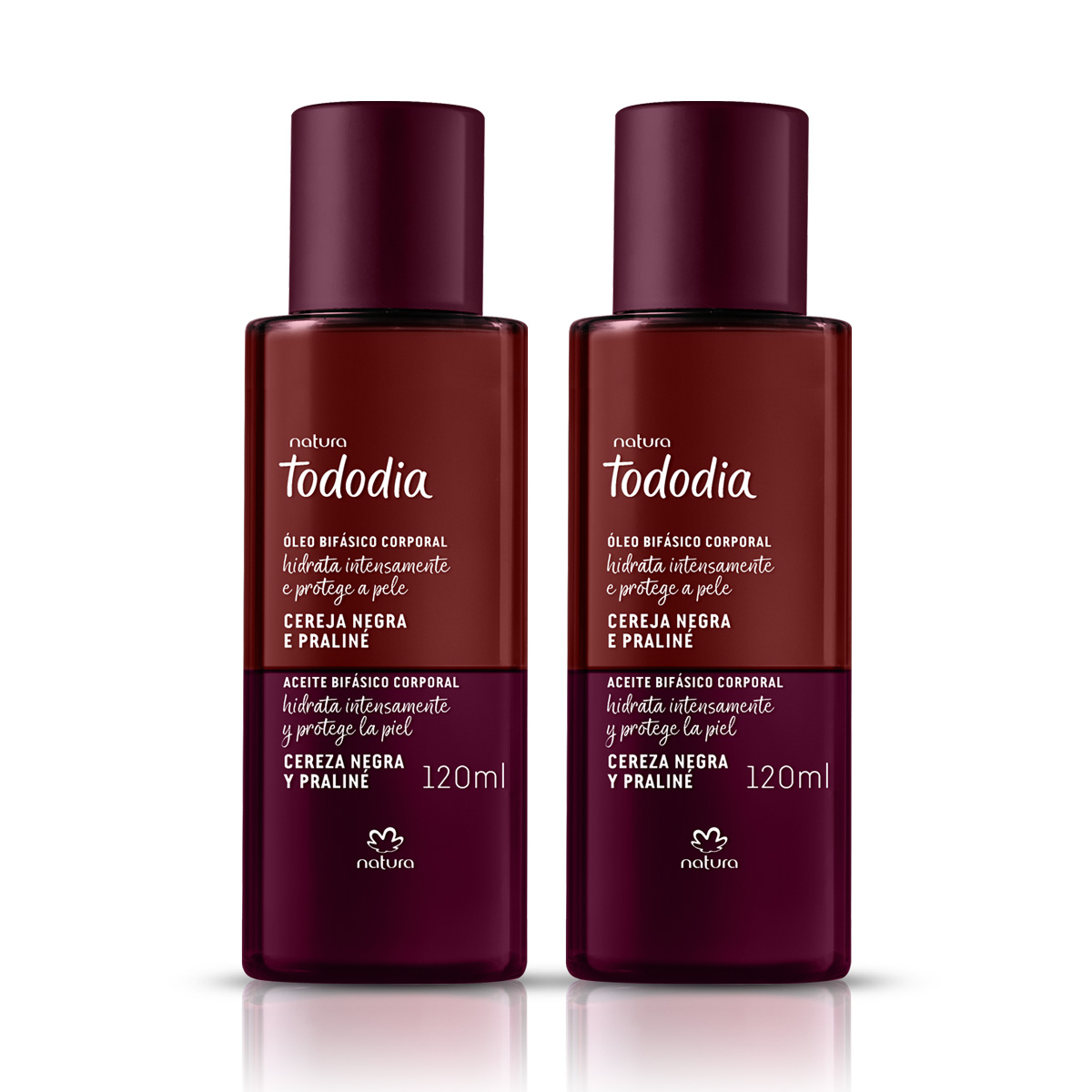 Kit Óleo Bifásico Tododia Cereja Negra e Praliné