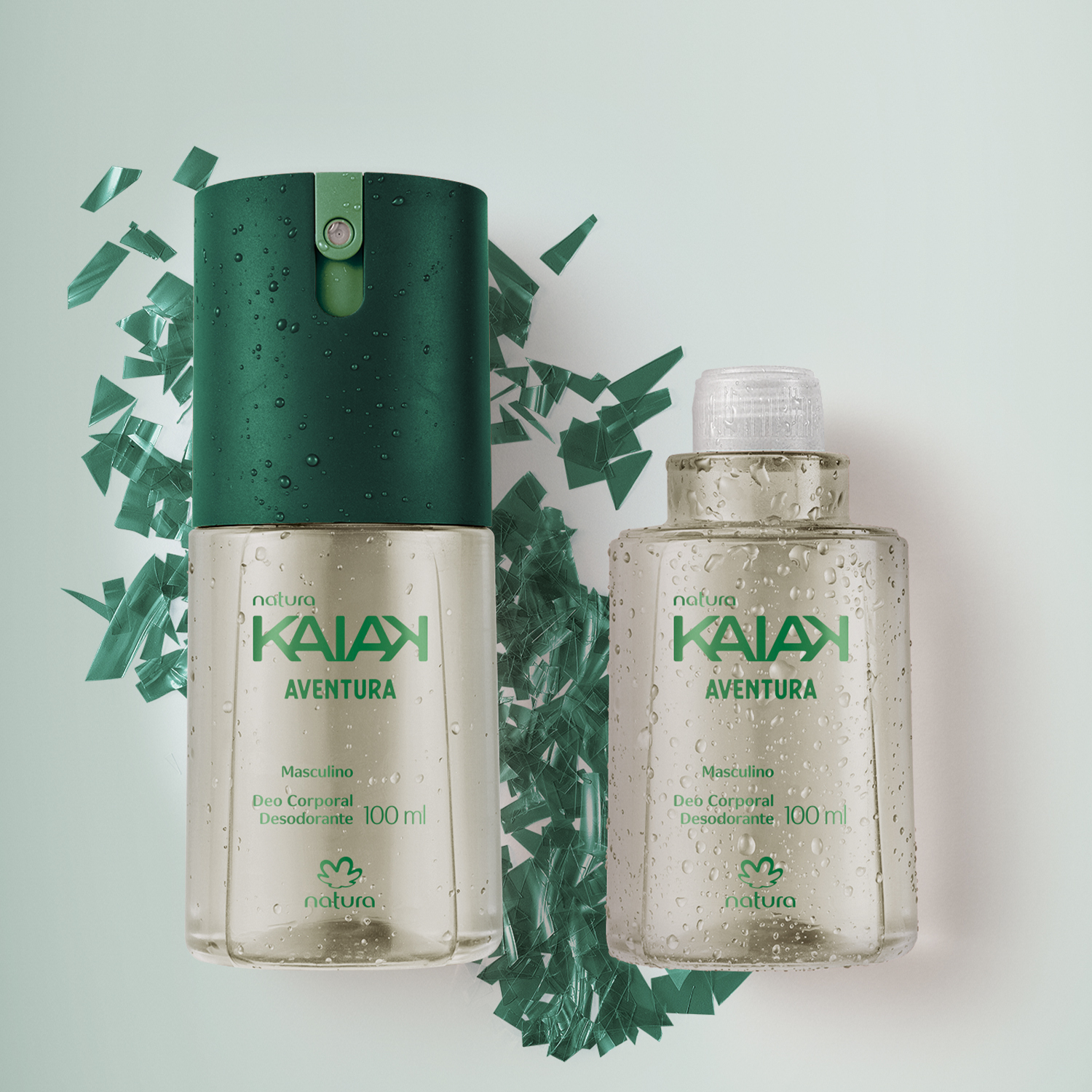 Kit Desodorante Corporal Kaiak Aventura Masculino com Refil (2 produtos)