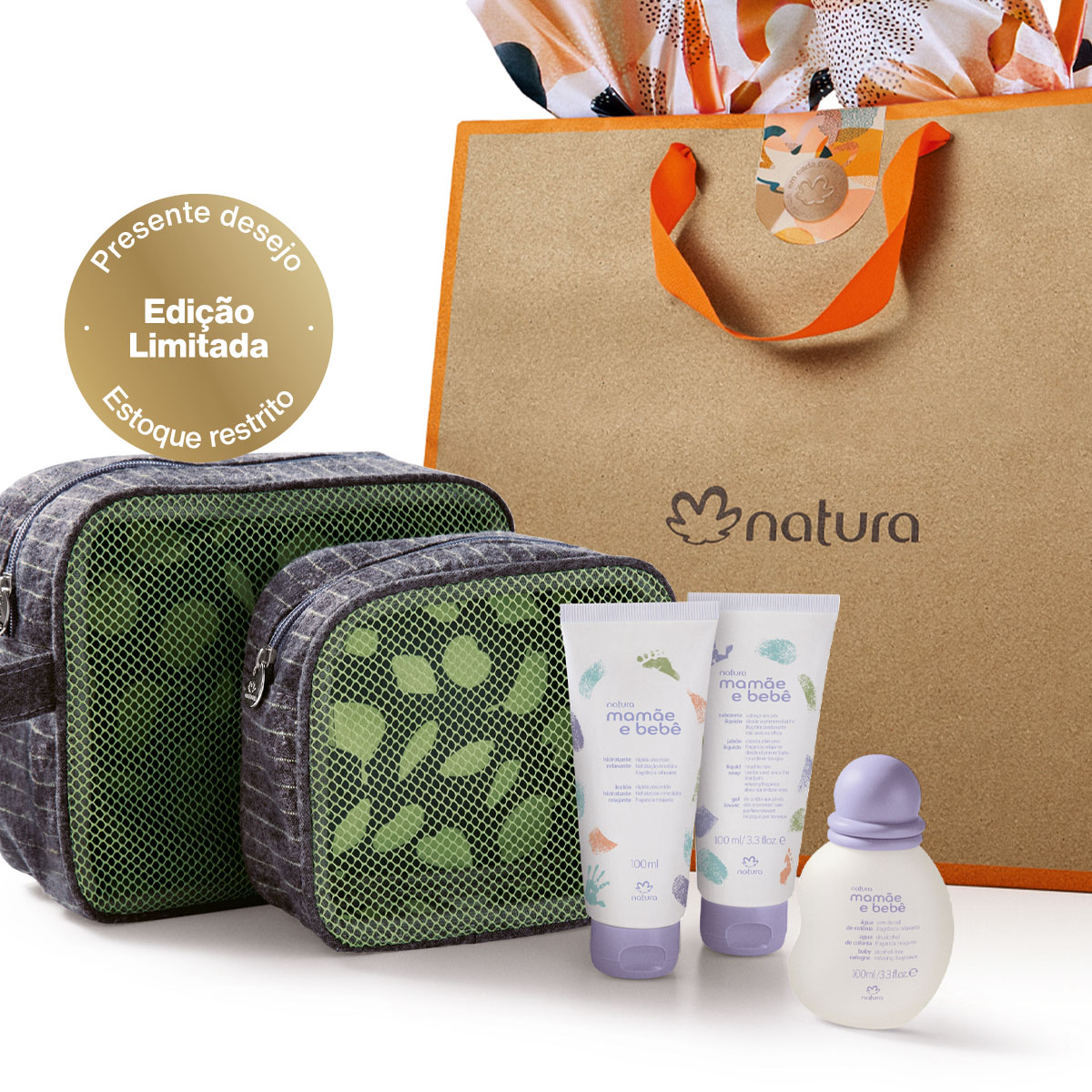 Presente Natura Mamãe e Bebê Relaxante com Dupla de Nécessaires Menor preço em Presente Natura Mamãe e Bebê Relaxante com Dupla de Nécessaires