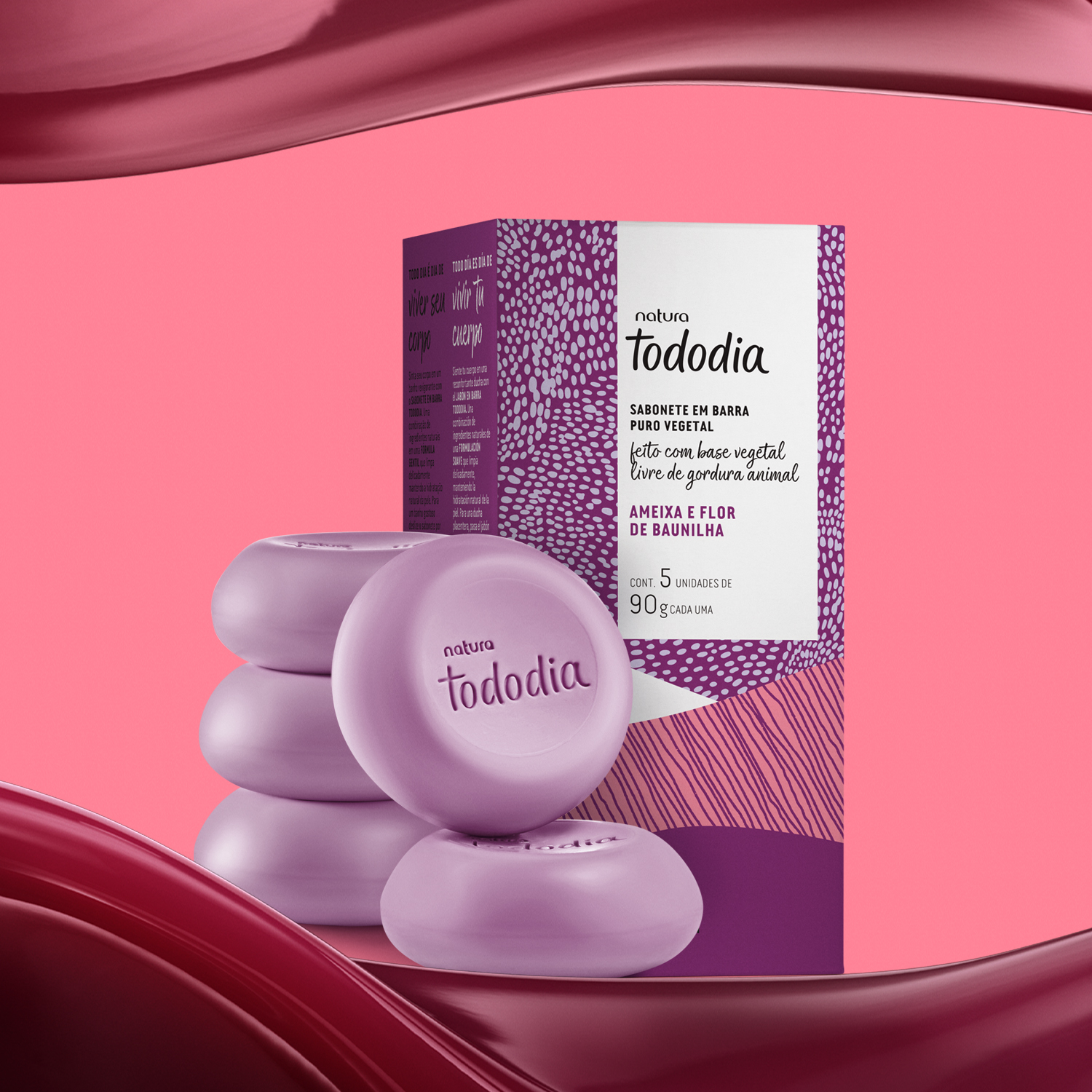 Sabonete em Barra Puro Vegetal Tododia Ameixa e Flor de Baunilha