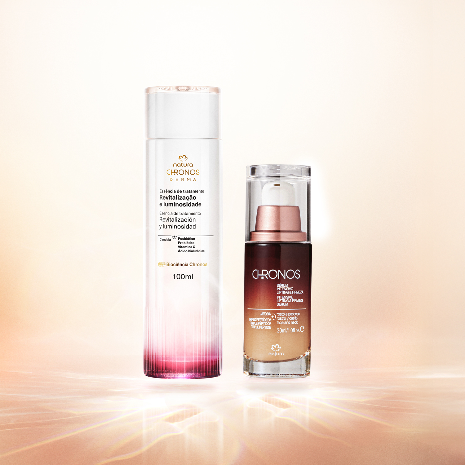 Kit Essência e Sérum Intensivo Lifting e Firmeza Chronos (2 produtos)