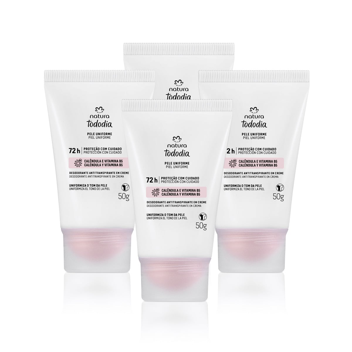 Kit Desodorante em Creme Tododia Leite de Algodão (4 produtos)