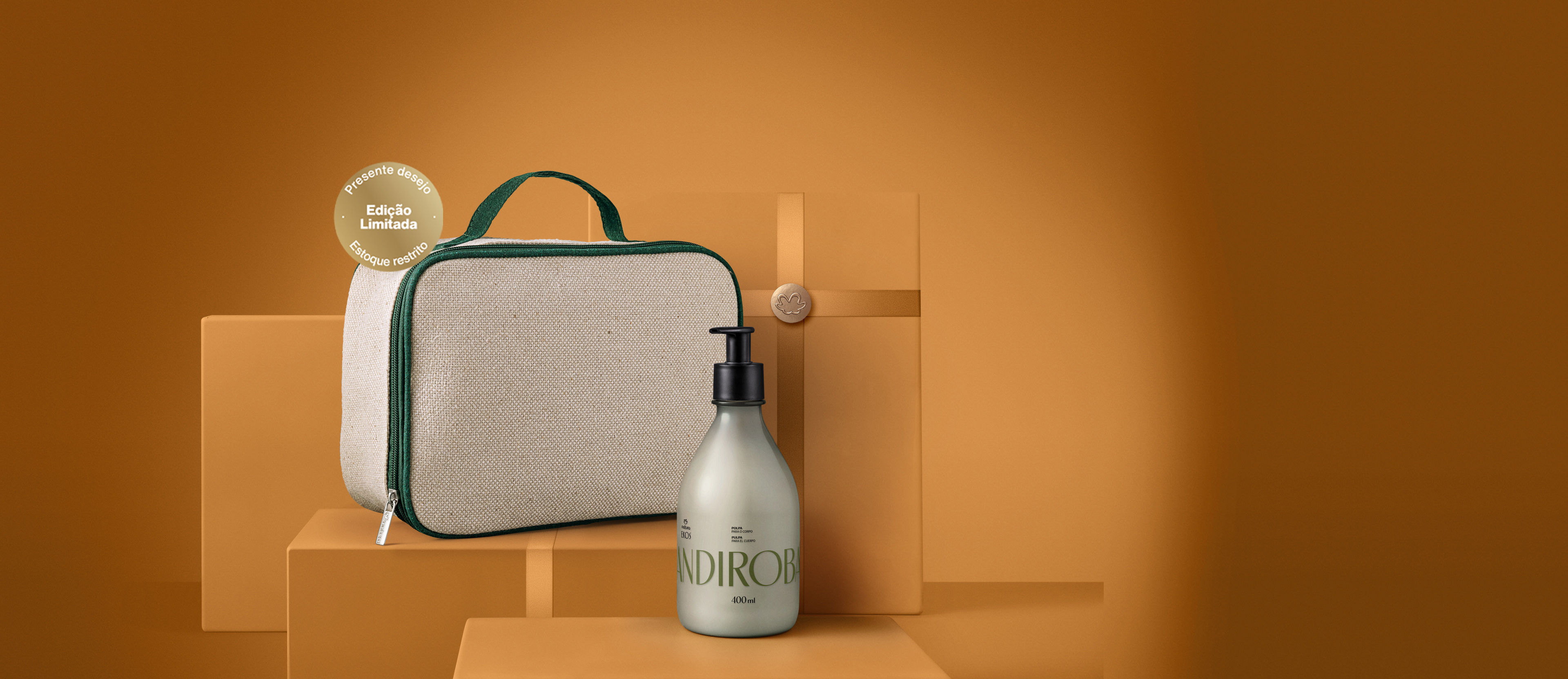 Presente Natura Ekos Andiroba com Frasqueira (2 produtos)