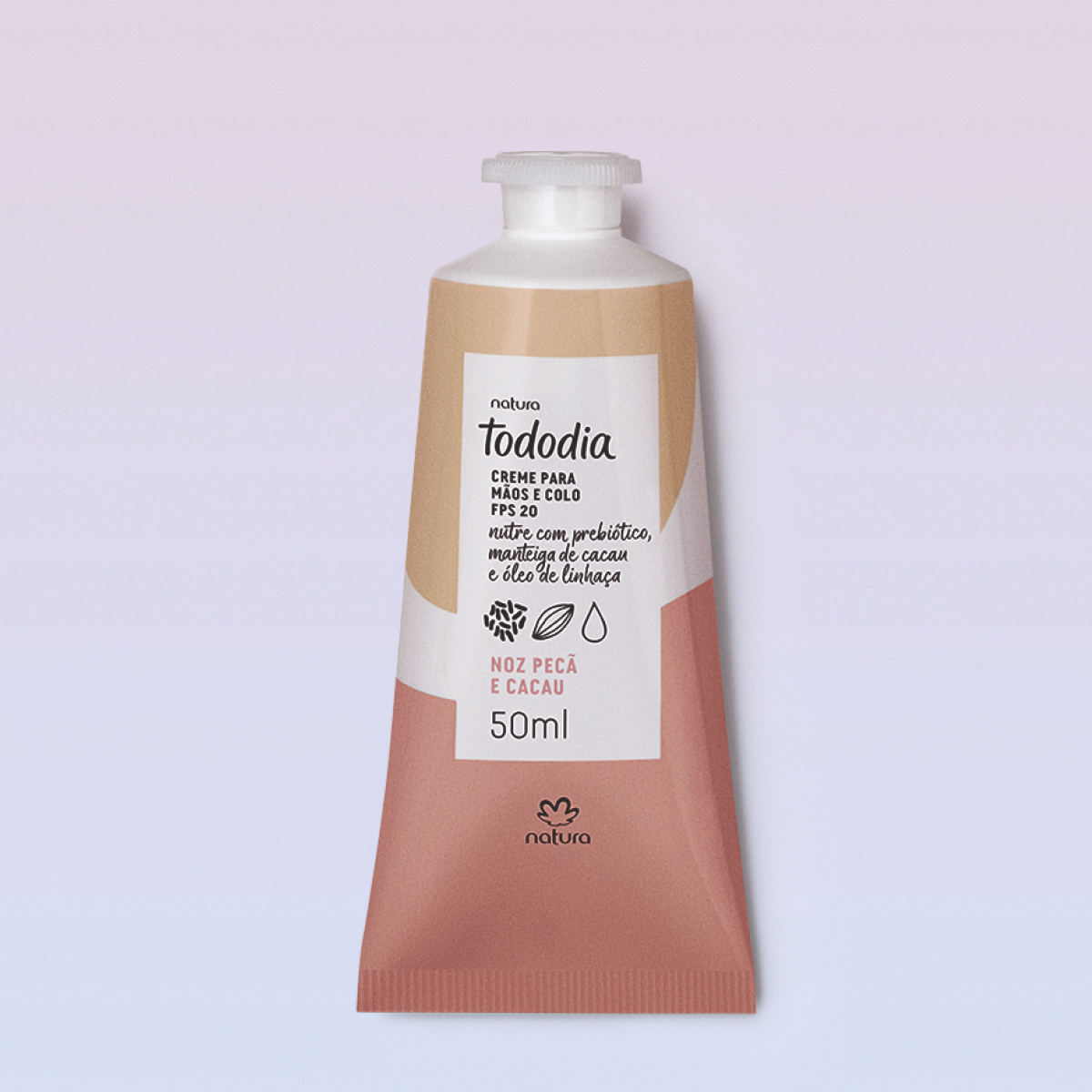 Creme Nutritivo para as Mãos Tododia Noz Pecã e Cacau FPS 20