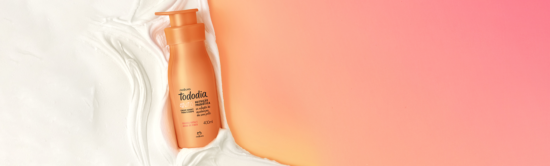Creme Sorbet Desodorante Nutritivo Para o Corpo Tododia Manga Rosa e Água de Coco