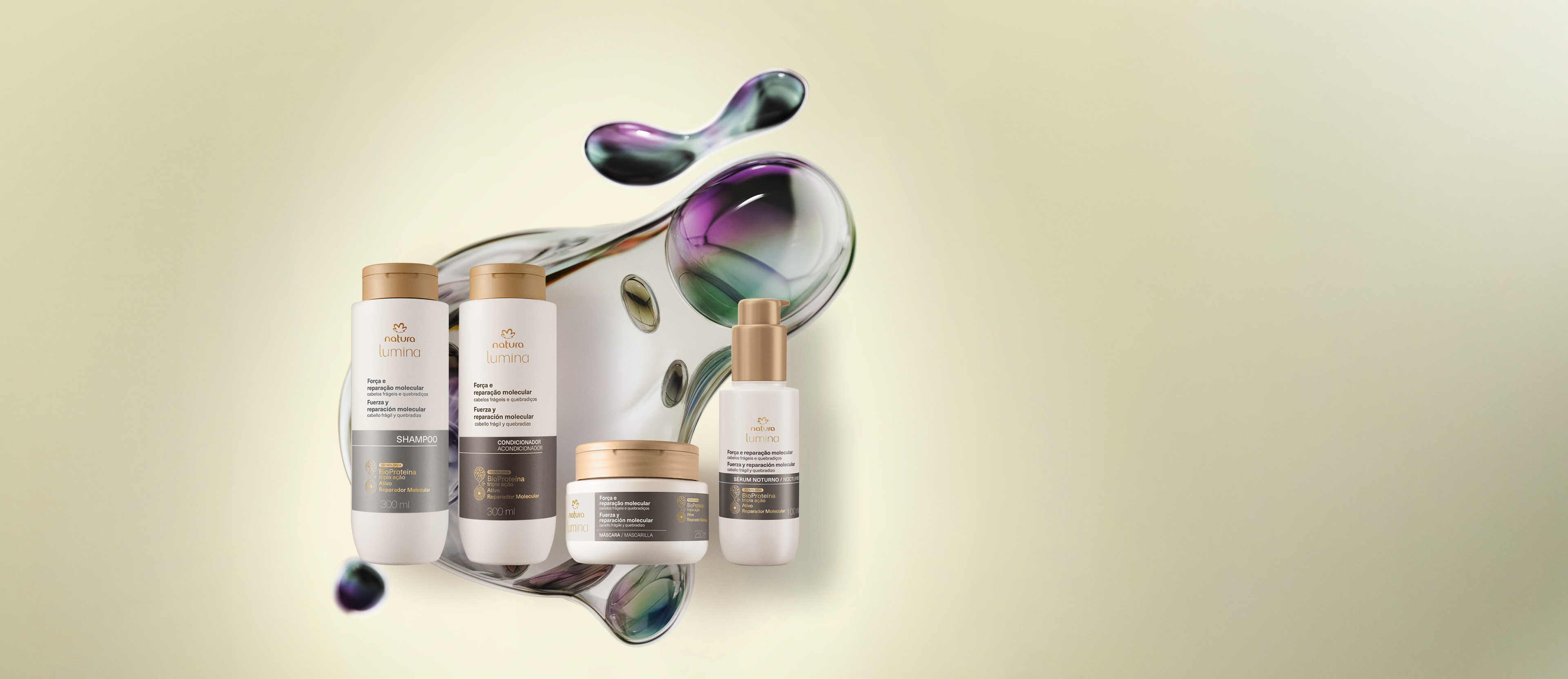 Kit Lumina Força e Reparação Molecular (4 produtos)