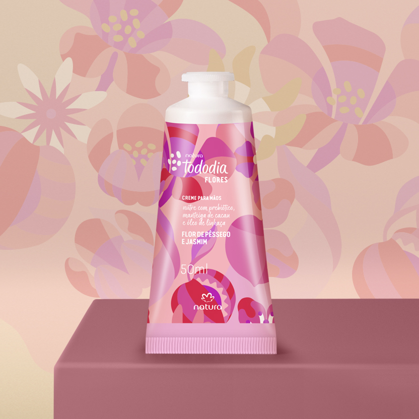 Creme Nutritivo para as Mãos Tododia Flor de Pêssego e Jasmim