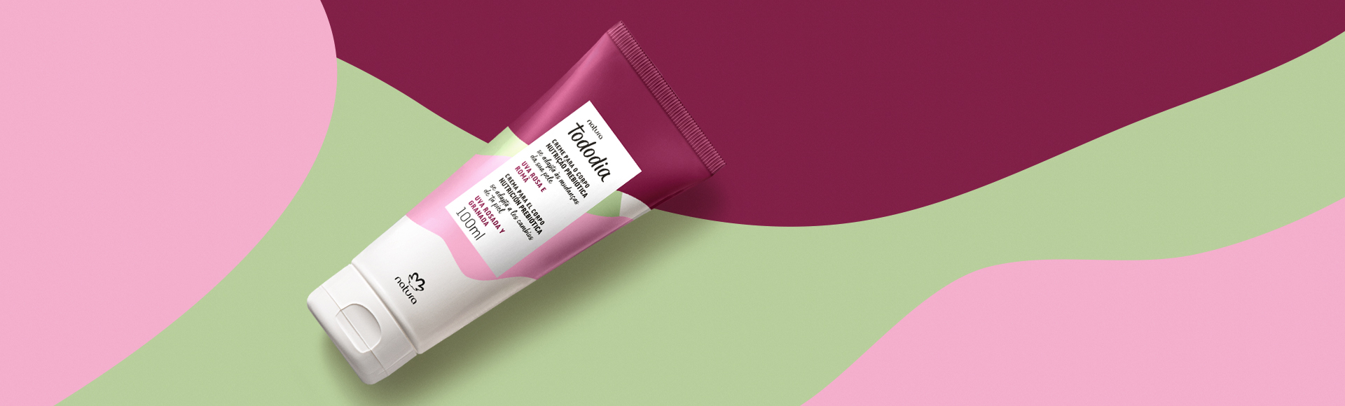 Creme Desodorante Nutritivo para o Corpo Tododia Uva Rosa e Romã 100 ml
