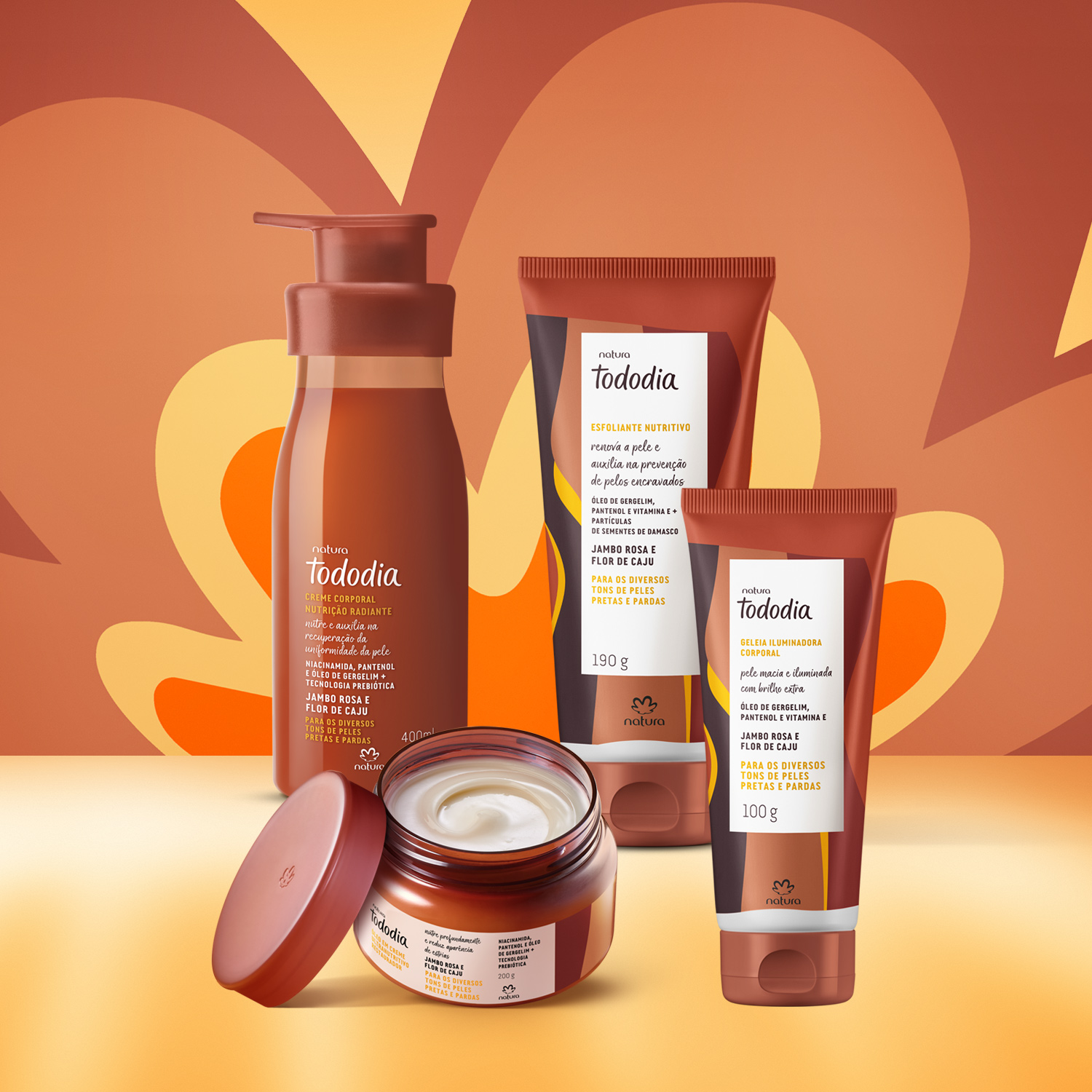 Kit Tododia Jambo Rosa e Flor de Caju Completo (4 produtos)