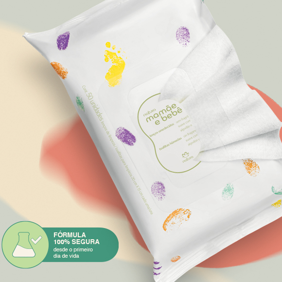 Lenços Umedecidos sem Fragrância Mamãe e Bebê
