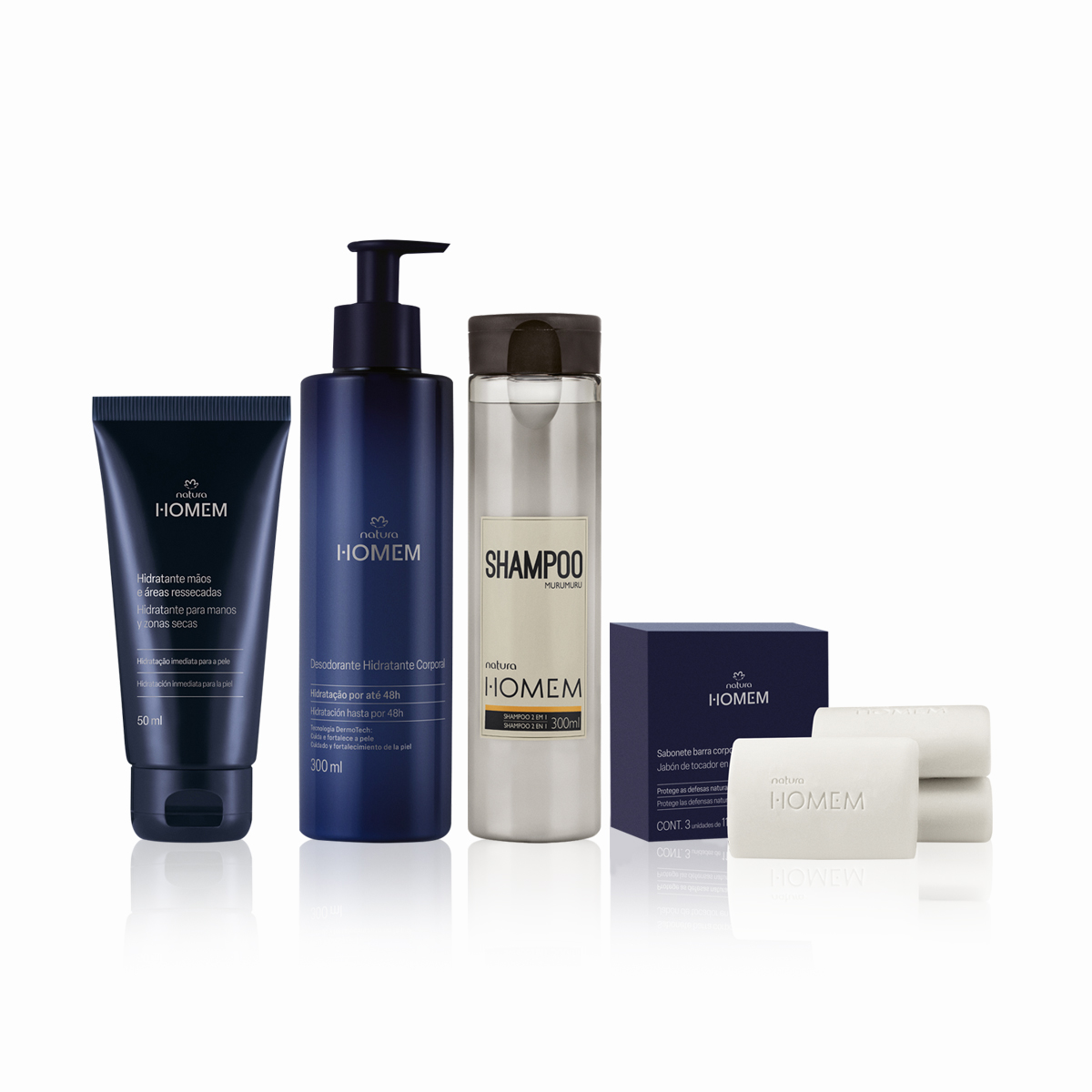 Kit Natura Homem Cuidados Pessoais (4 produtos)