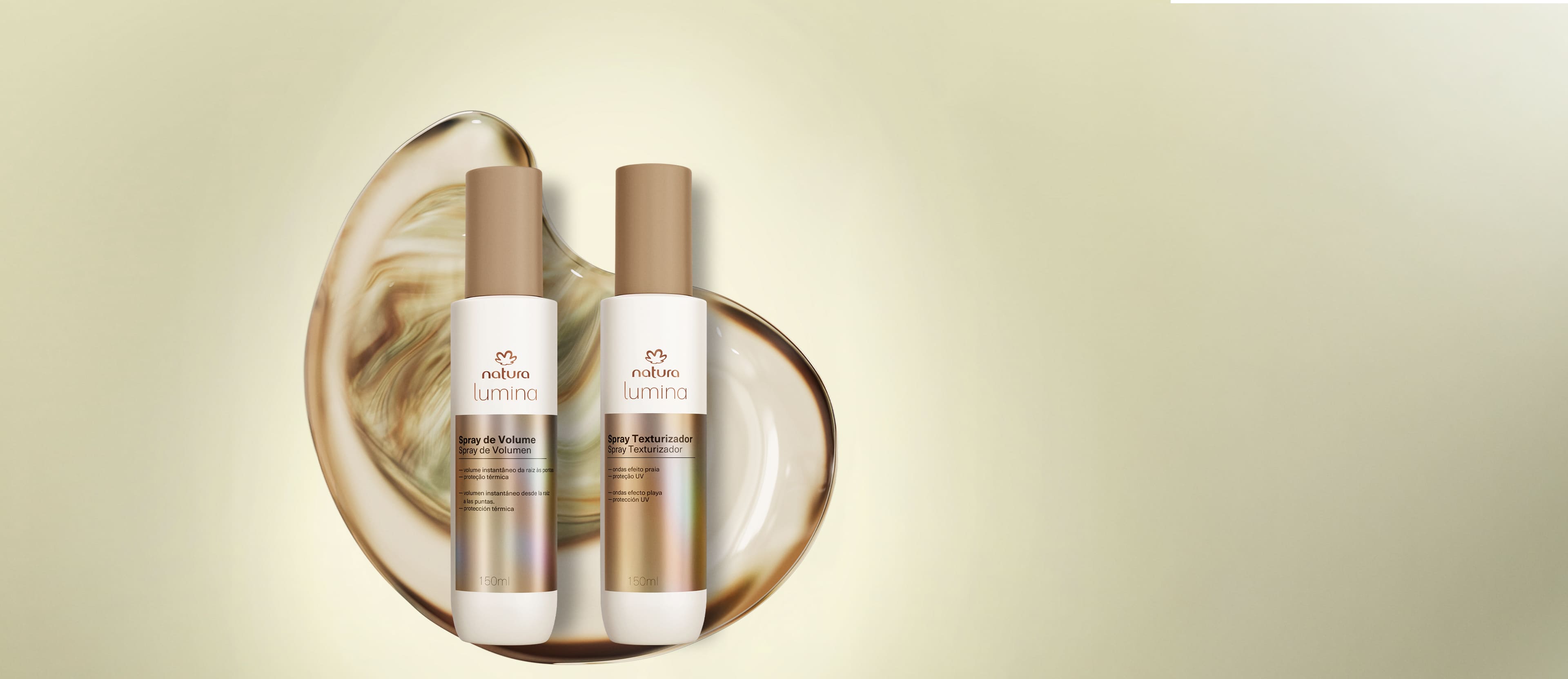 Kit Spray de Volume e Spray Texturizador para Finalização Lumina (2 produtos)