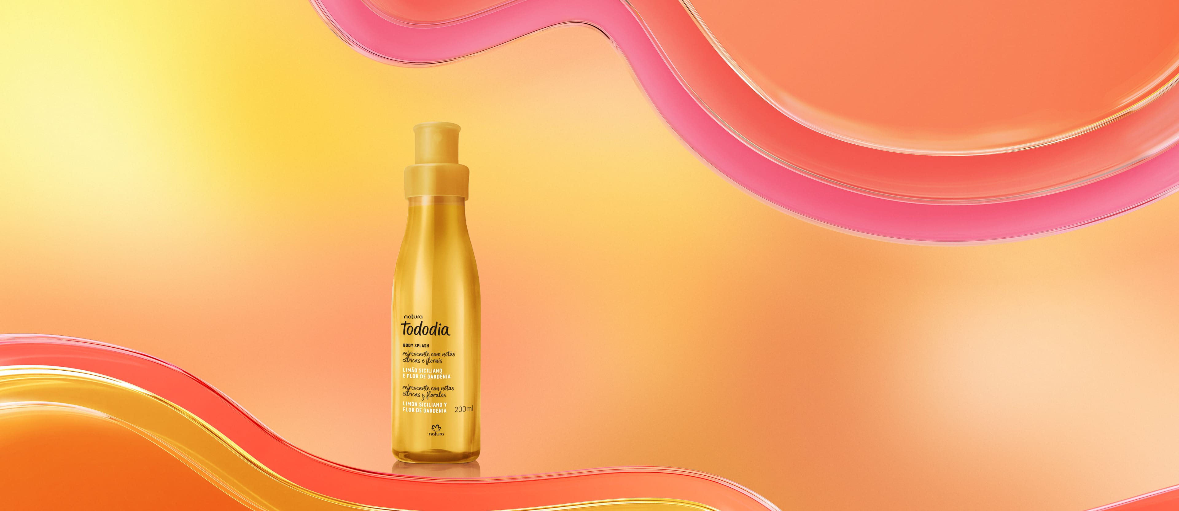 Tododia Limão Siciliano e Flor de Gardênia Body Splash Feminino 200 ml