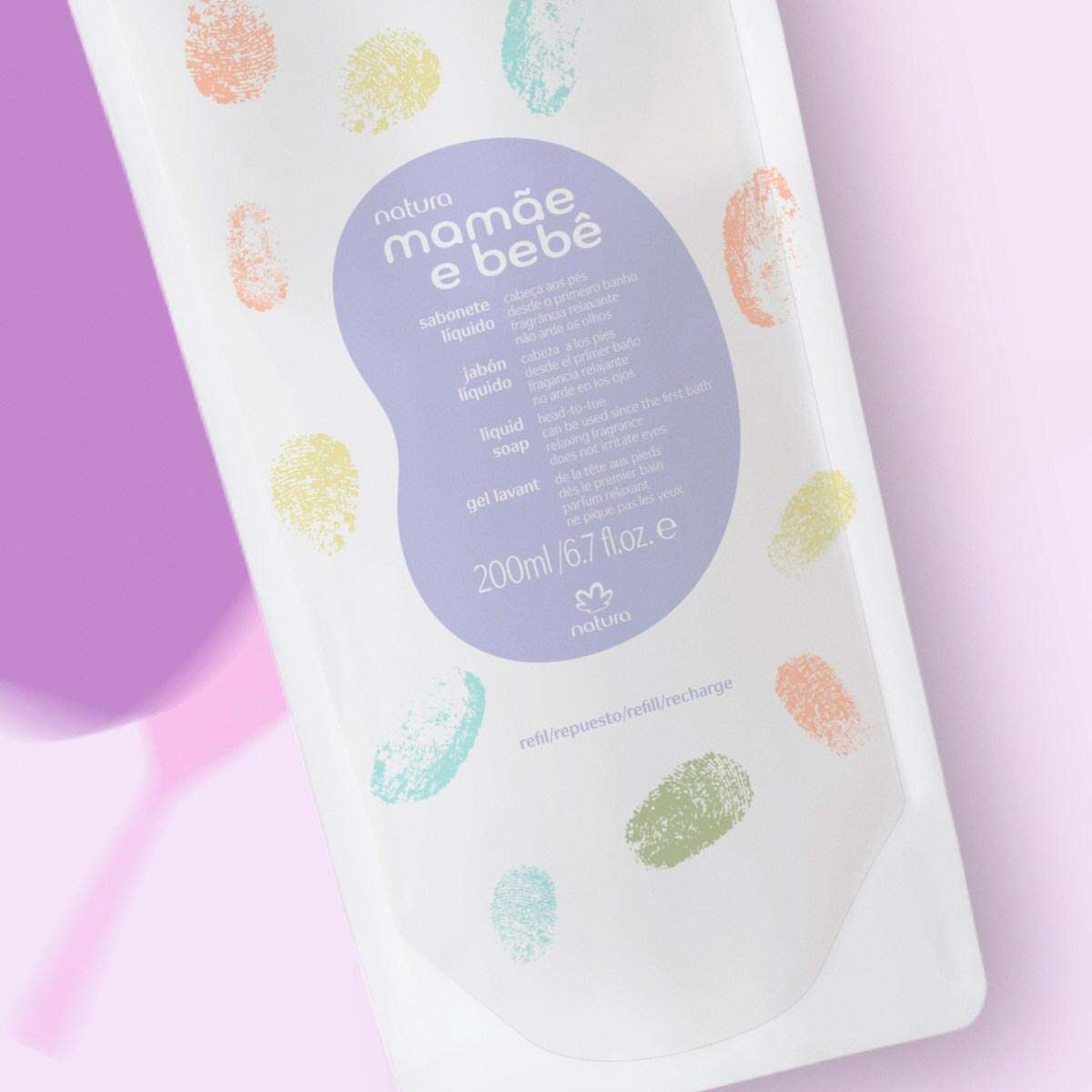 Refil Sabonete Líquido Relaxante da Cabeça aos Pés Mamãe e Bebê