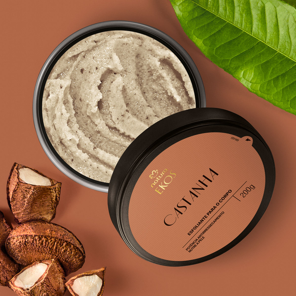 Polpa Esfoliante para o Corpo Ekos Castanha