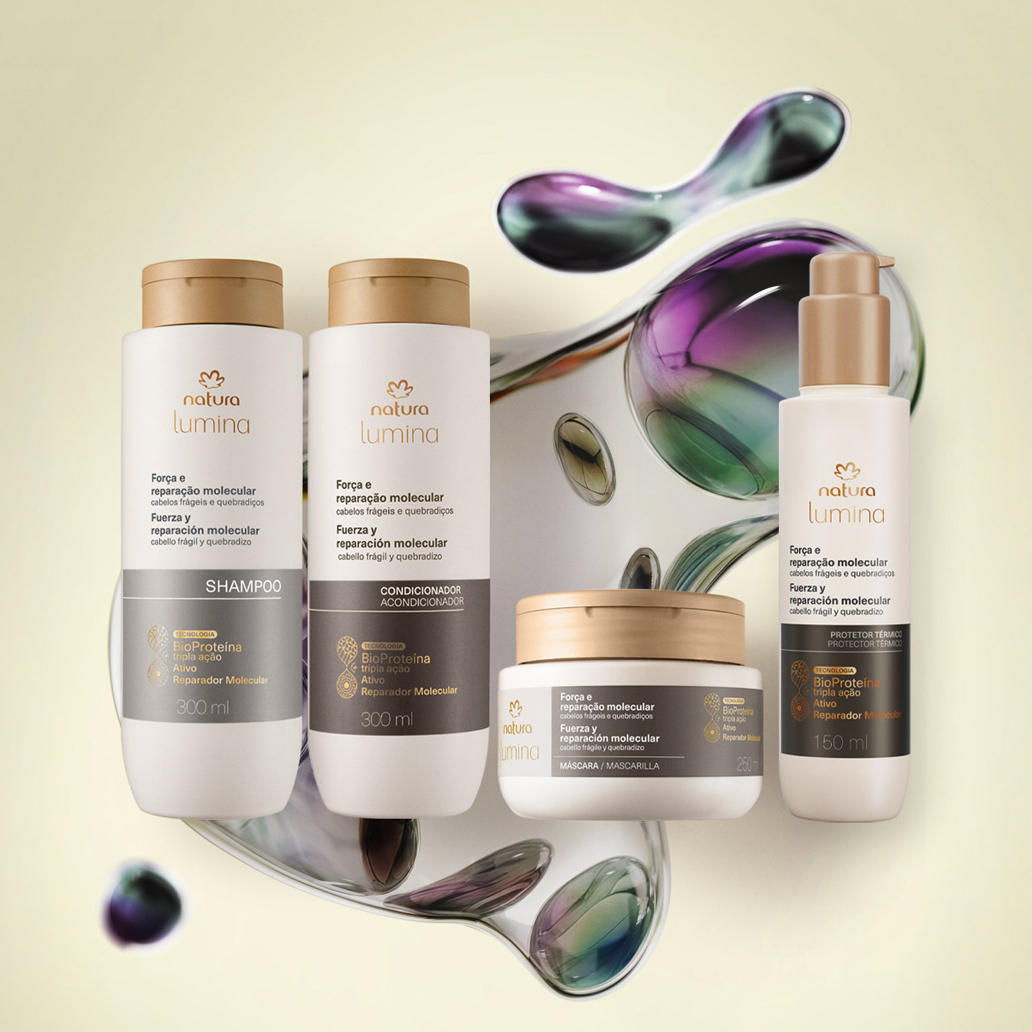 Kit Lumina Força e Reparação Molecular (4 produtos)