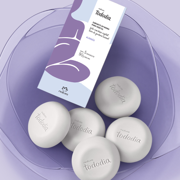 Sabonete em Barra Puro Vegetal Tododia Algodão