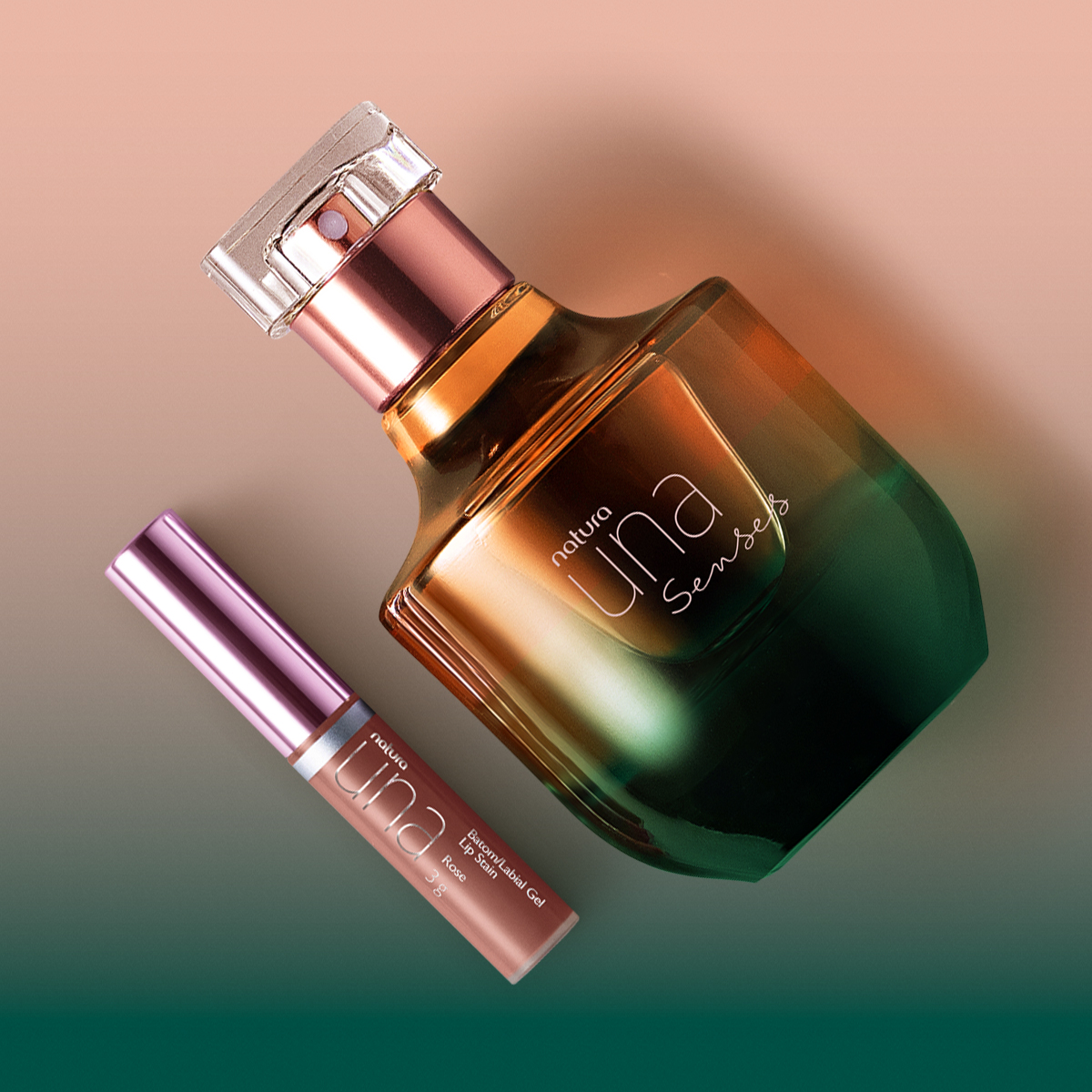 Presente Natura Una Senses e Batom Líquido Lipstain (2 produtos)