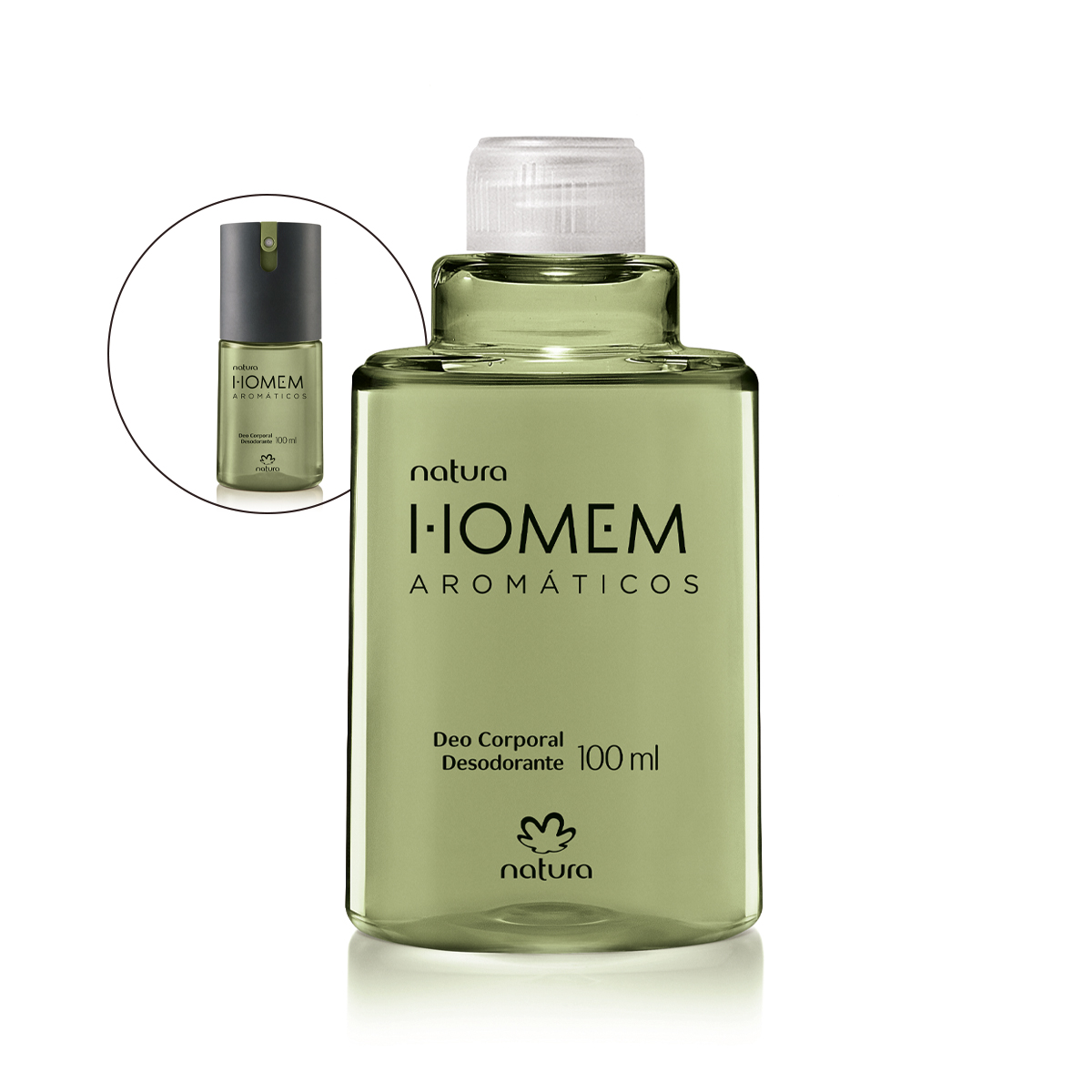 Refil Desodorante Corporal Natura Homem Aromáticos 100ml