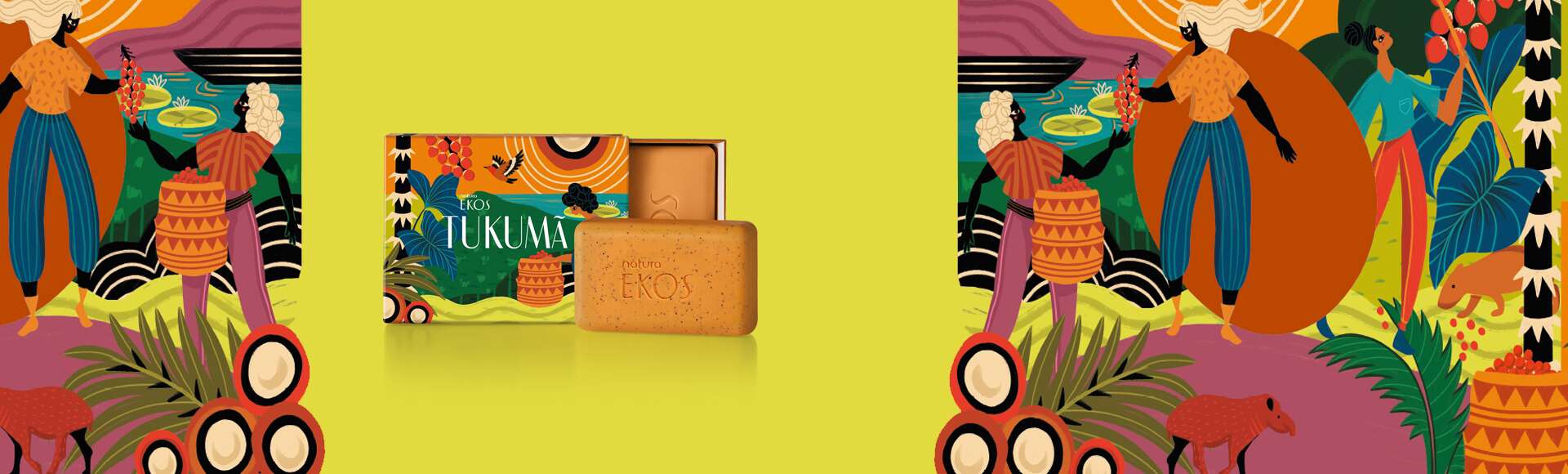 Sabonete em Barra Puro Vegetal Ekos Tukumã Edição Winny Tapajós 2 un de 100 g