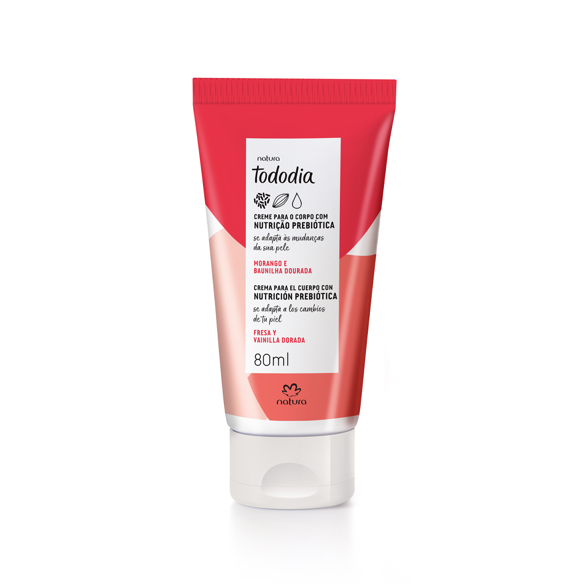 Creme Desodorante Nutritivo para o Corpo Tododia Morango e Baunilha Dourada