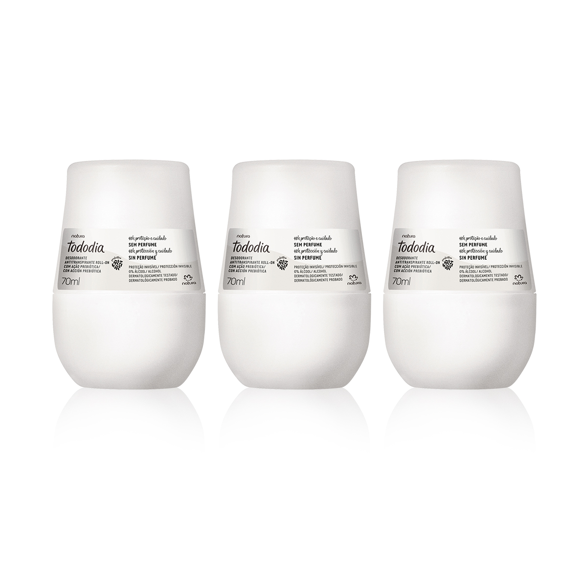 Kit Desodorante Antitranspirante Roll-on Sem Perfume (3 unidades)