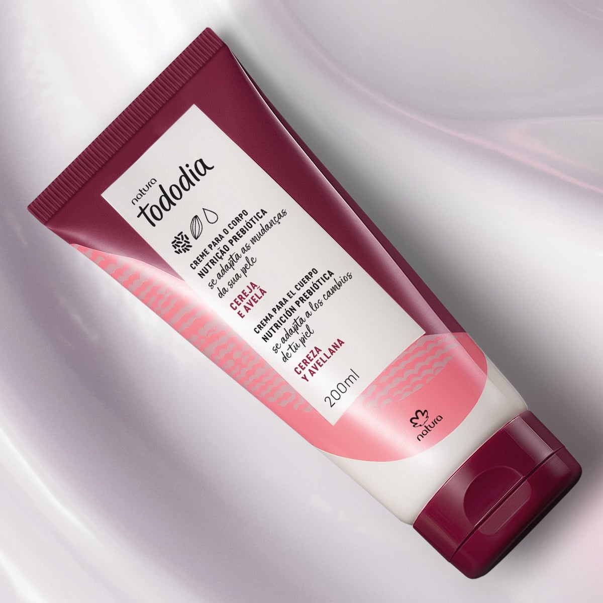 Creme Desodorante Nutritivo para o Corpo Tododia Cereja e Avelã