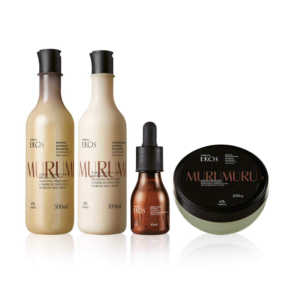 Kit Ekos Murumuru Shampoo, Condicionador, Máscara e Sérum (4 produtos)
