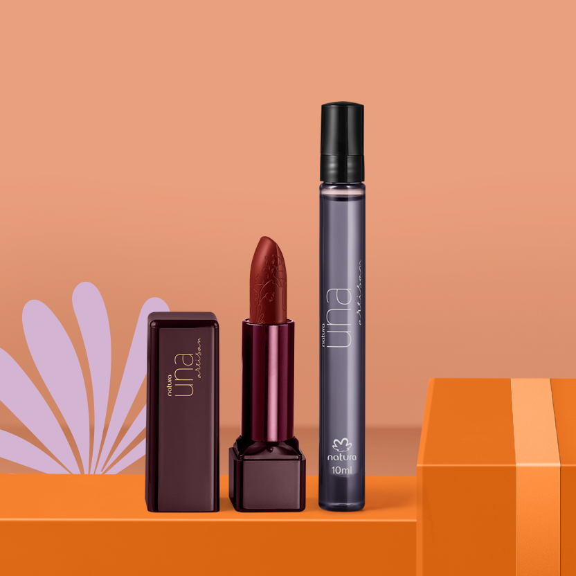 Presente Natura Una Artisan Deo Parfum e Batom (2 produtos)