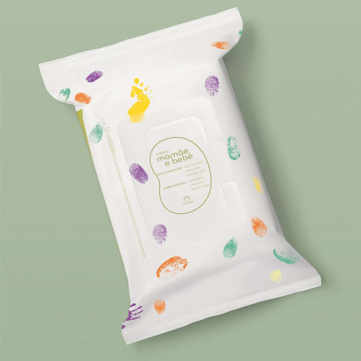 Lenços Umedecidos sem Fragrância Mamãe e Bebê