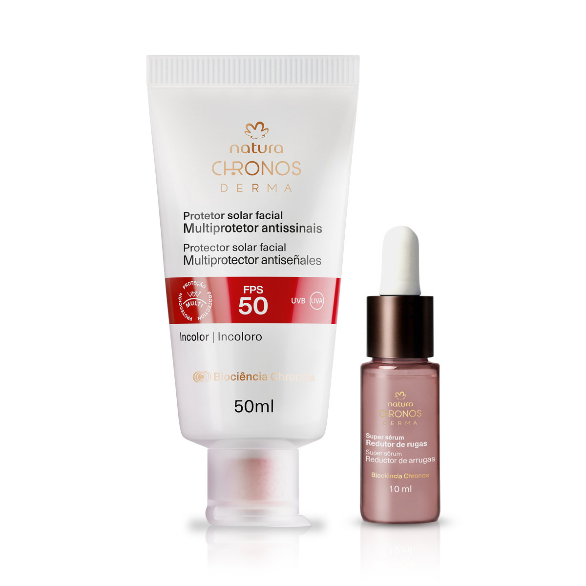 Kit Chronos Derma Sérum e Multiprotetor Antissinais