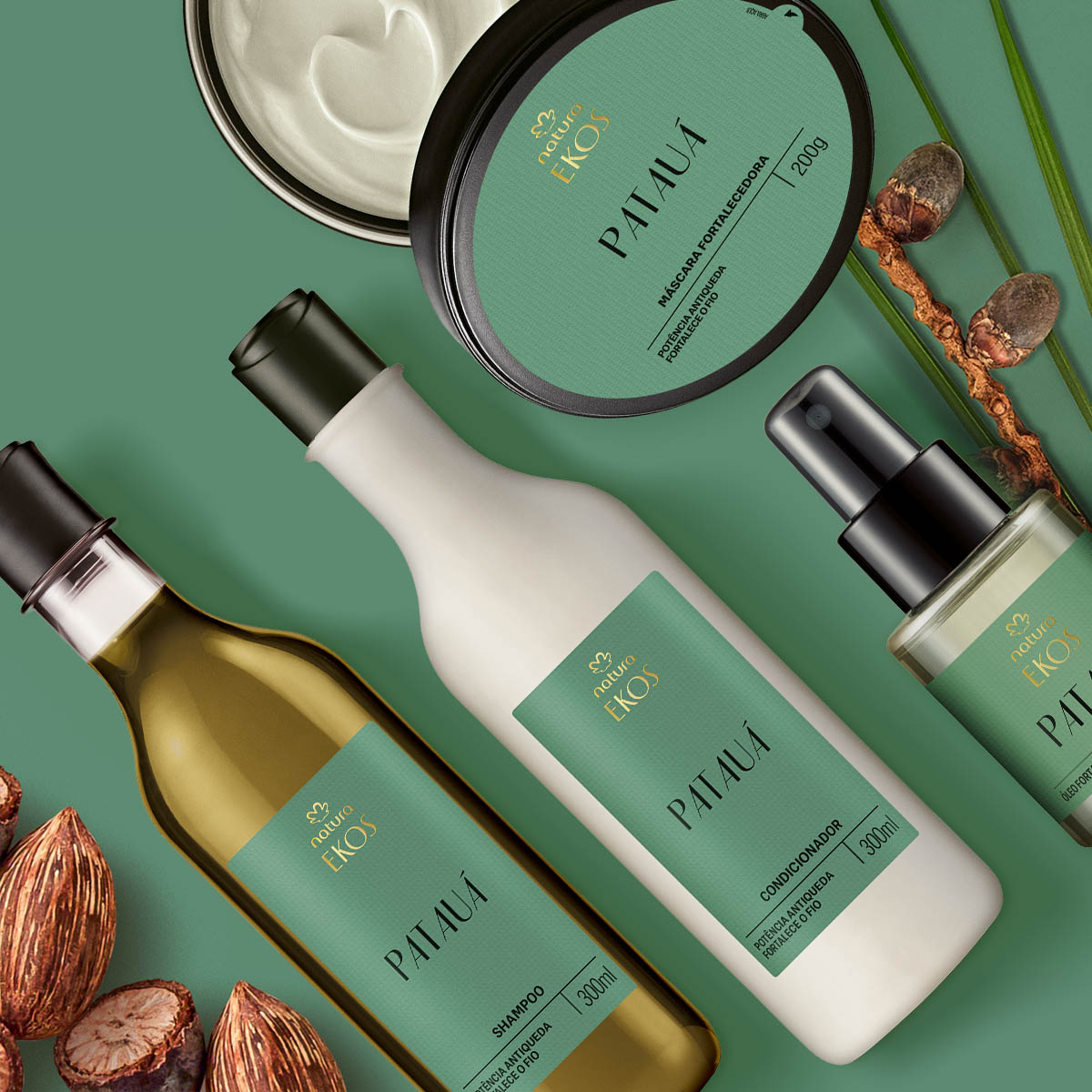 Kit Ekos Patauá Shampoo, Condicionador, Máscara e Óleo