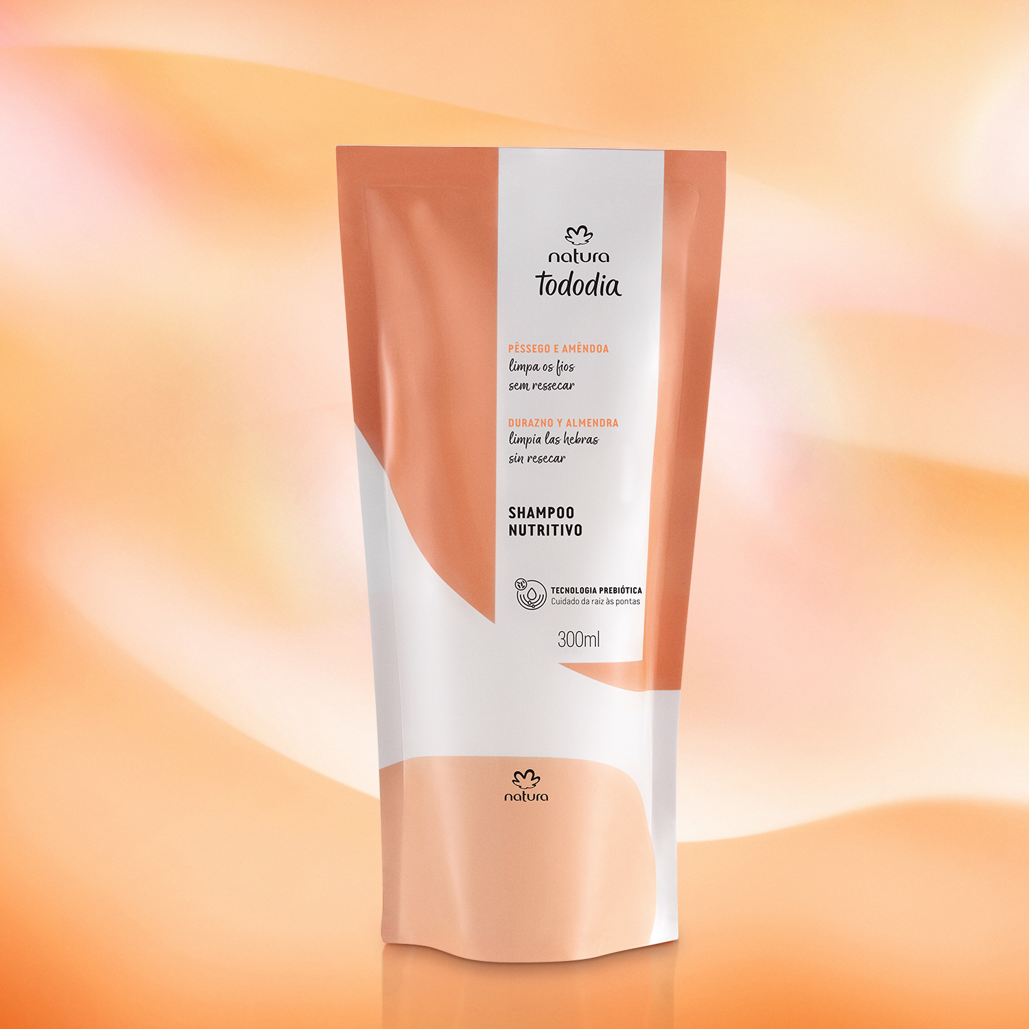 Refil Shampoo Nutritivo Tododia Pêssego e Amêndoa