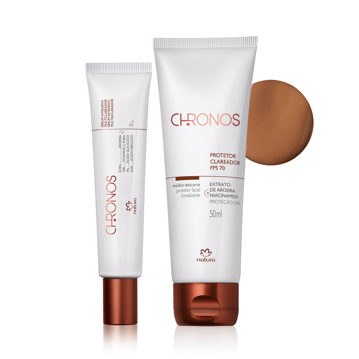 Kit Sérum e Protetor Multiclareador FPS 70 Chronos Derma