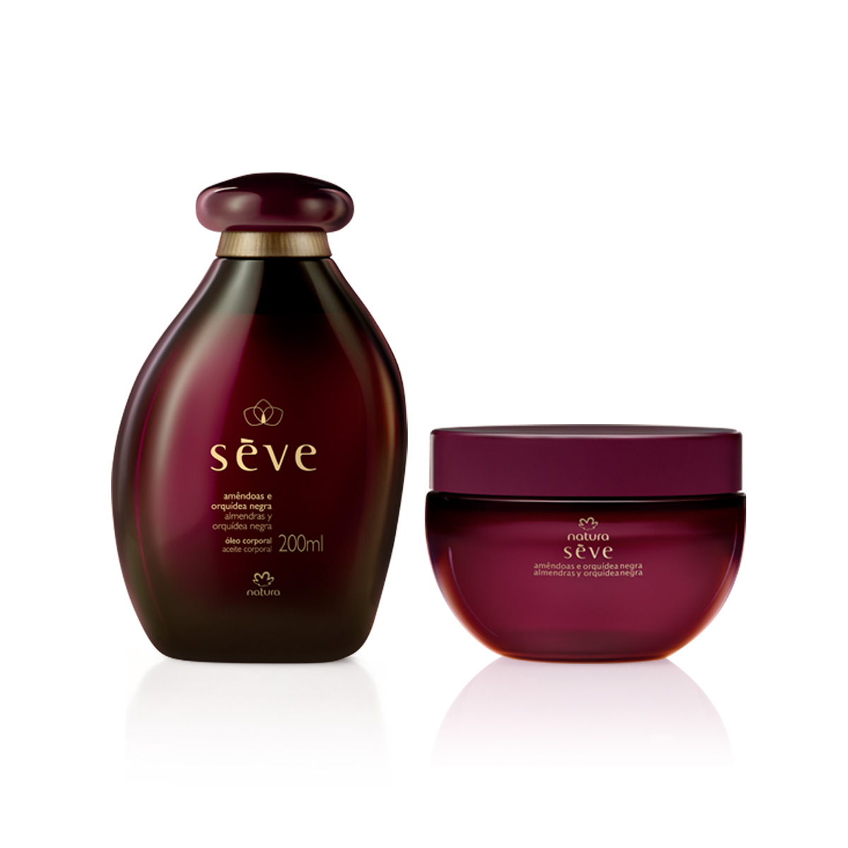 Kit Sève Amêndoas e Orquídea Negra Creme Desodorante + Óleo Desodorante (2 produtos)