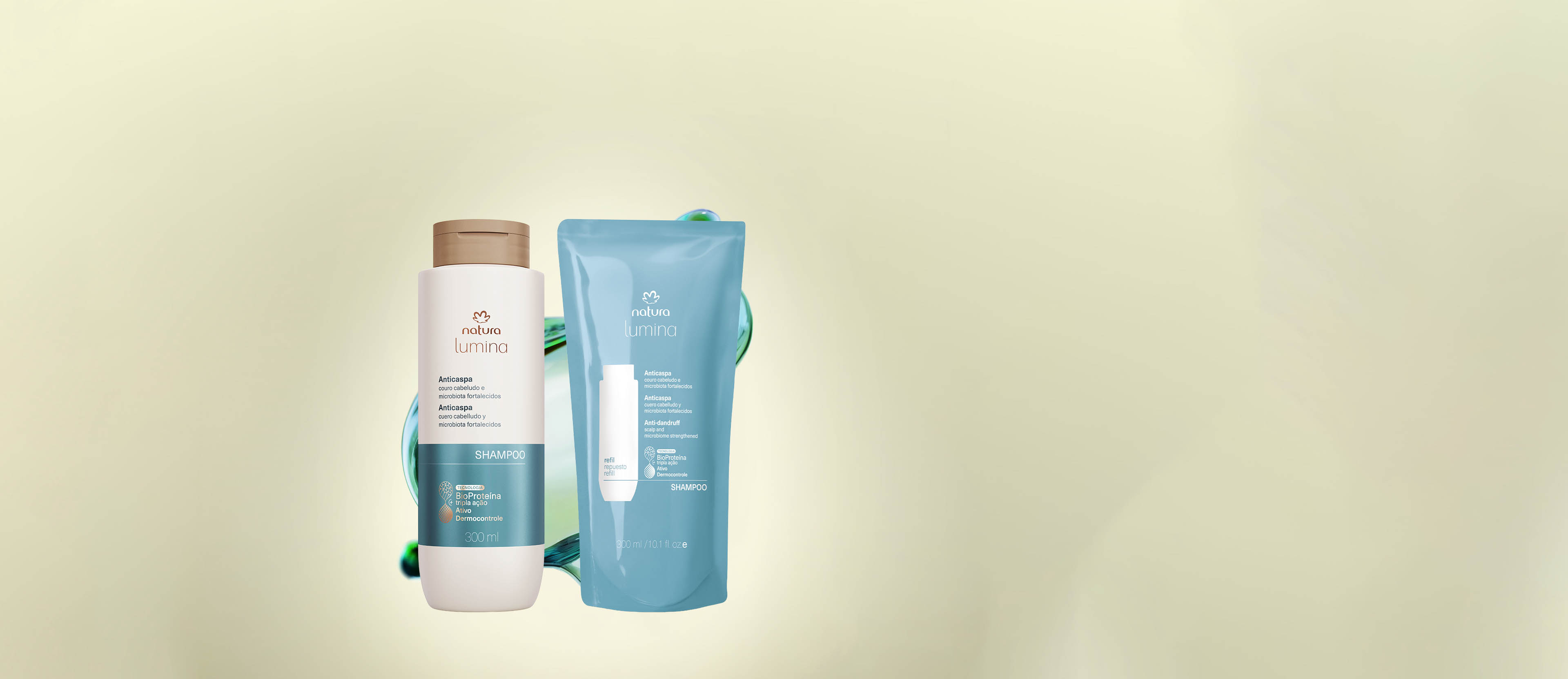 Kit Shampoo com Refil Lumina Anticaspa