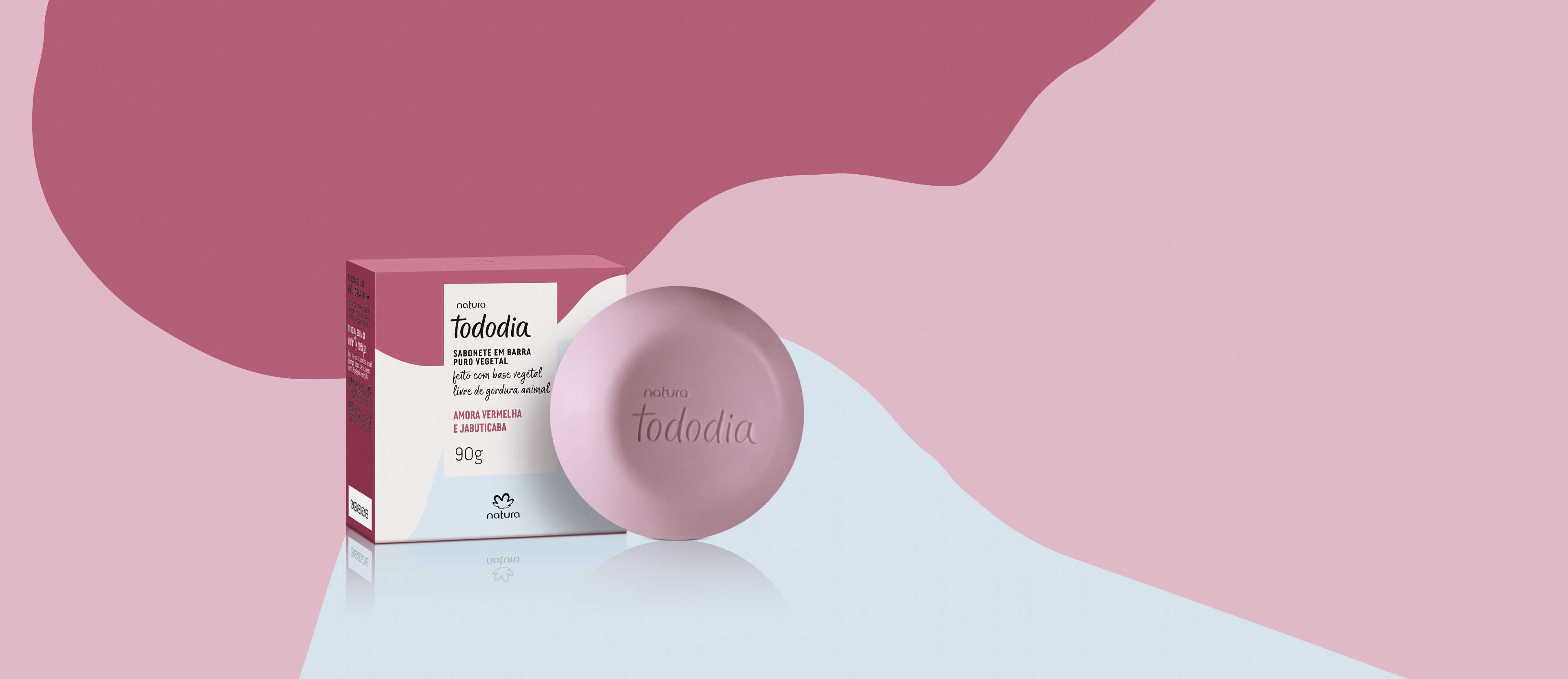 Sabonete em Barra Puro Vegetal Tododia Amora Vermelha e Jabuticaba