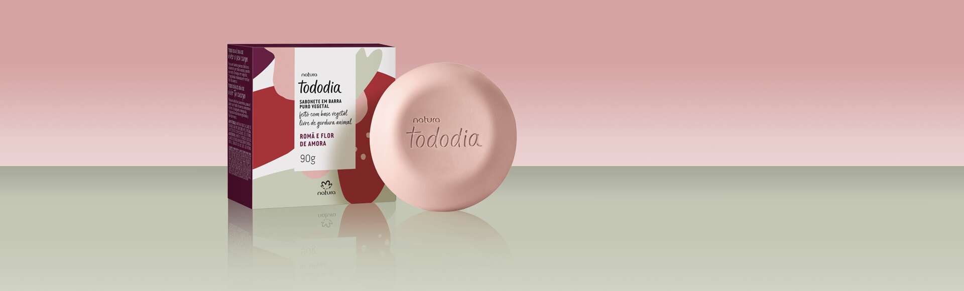 Sabonete em Barra Puro Vegetal Tododia Romã e Flor de Amora