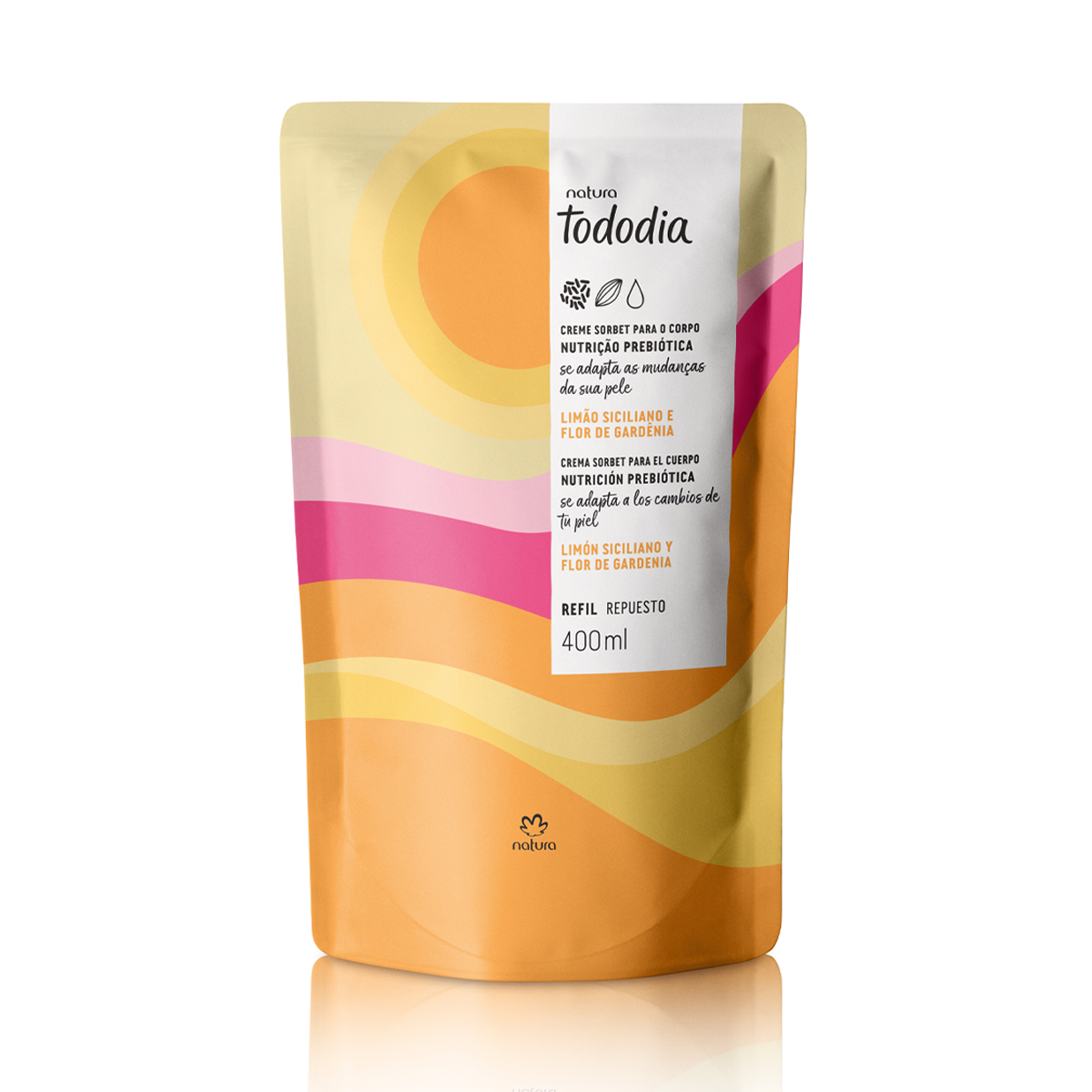 Refil Creme Desodorante Nutritivo Tododia Limão Siciliano e Flor de Gardênia 400 ml