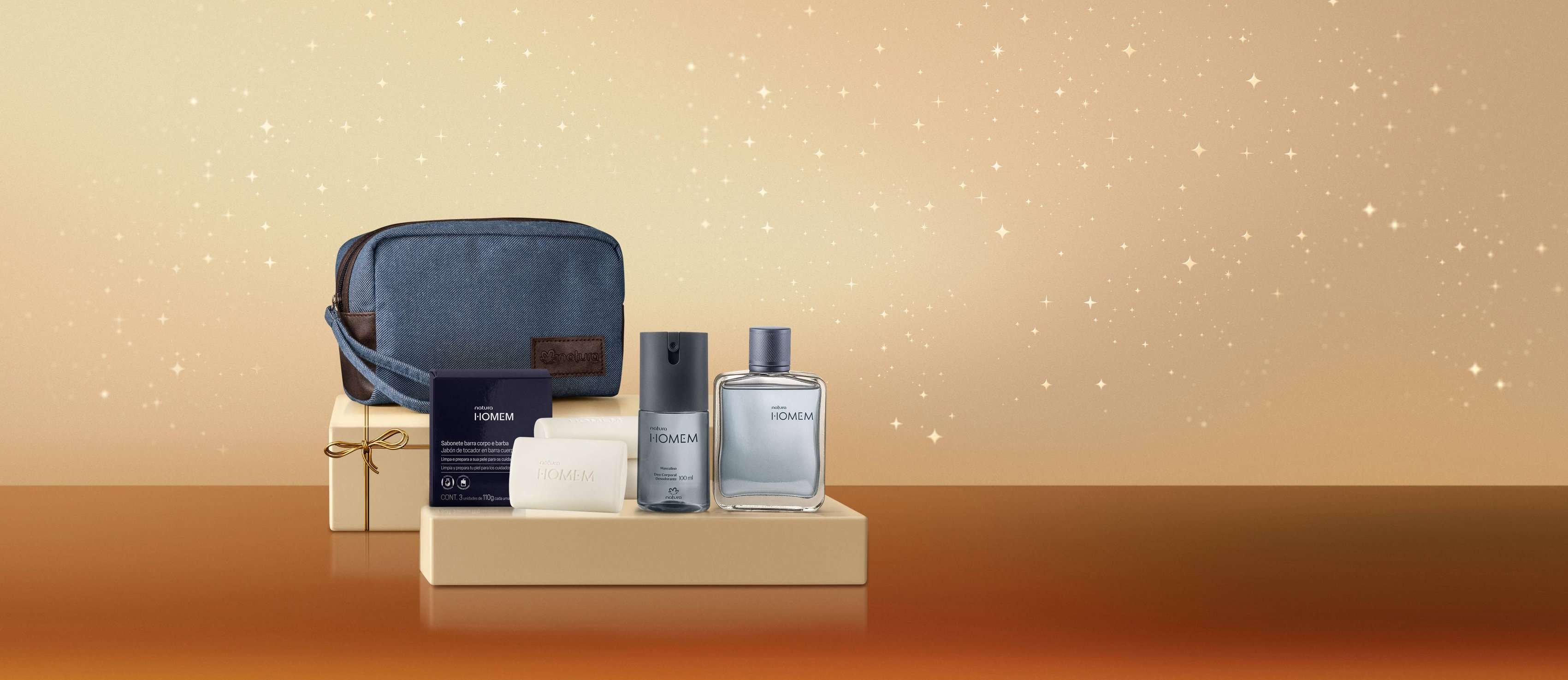 Presente Natura Homem Completo com Acessório (4 produtos)