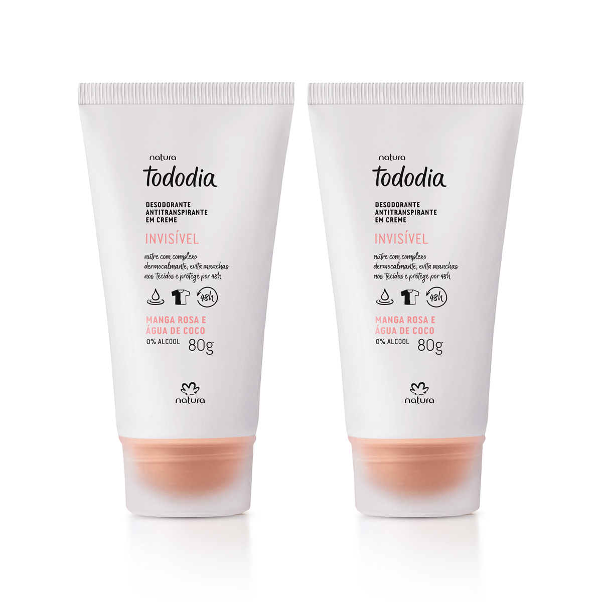 Kit Desodorante Antitranspirante em Creme Tododia Manga Rosa e Água de Coco (2 unidades)