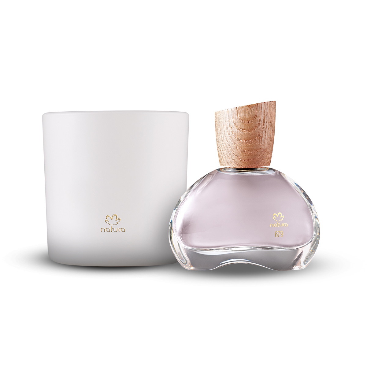 Kit Eau de Parfum Natura 679 Ambrette Copaíba e Vela Perfumada 774 Rosa Capitiú (2 produtos)