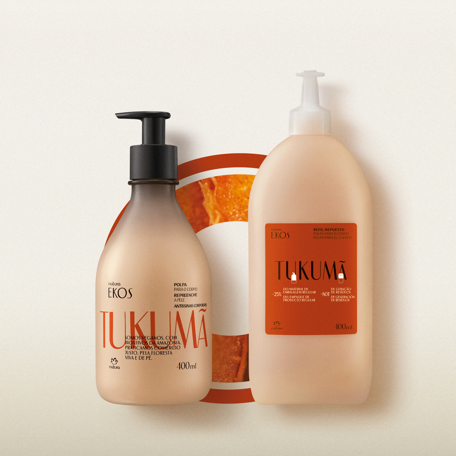 Kit Polpa Desodorante Hidratante para o Corpo Ekos Tukumã com Refil (2 produtos)