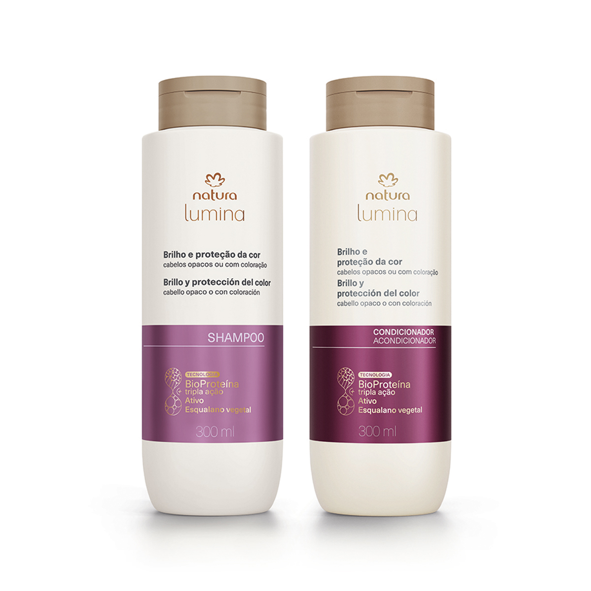 Kit Shampoo e Condicionador Brilho e Proteção da Cor Lumina Kit Shampoo e Condicionador Brilho e Proteção da Cor Lumina
