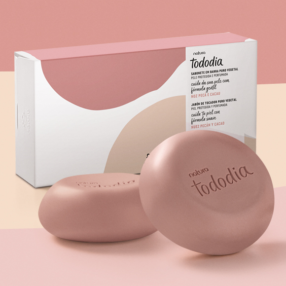 Sabonete em Barra Puro Vegetal Tododia Noz Pecã e Cacau (2 unidades)